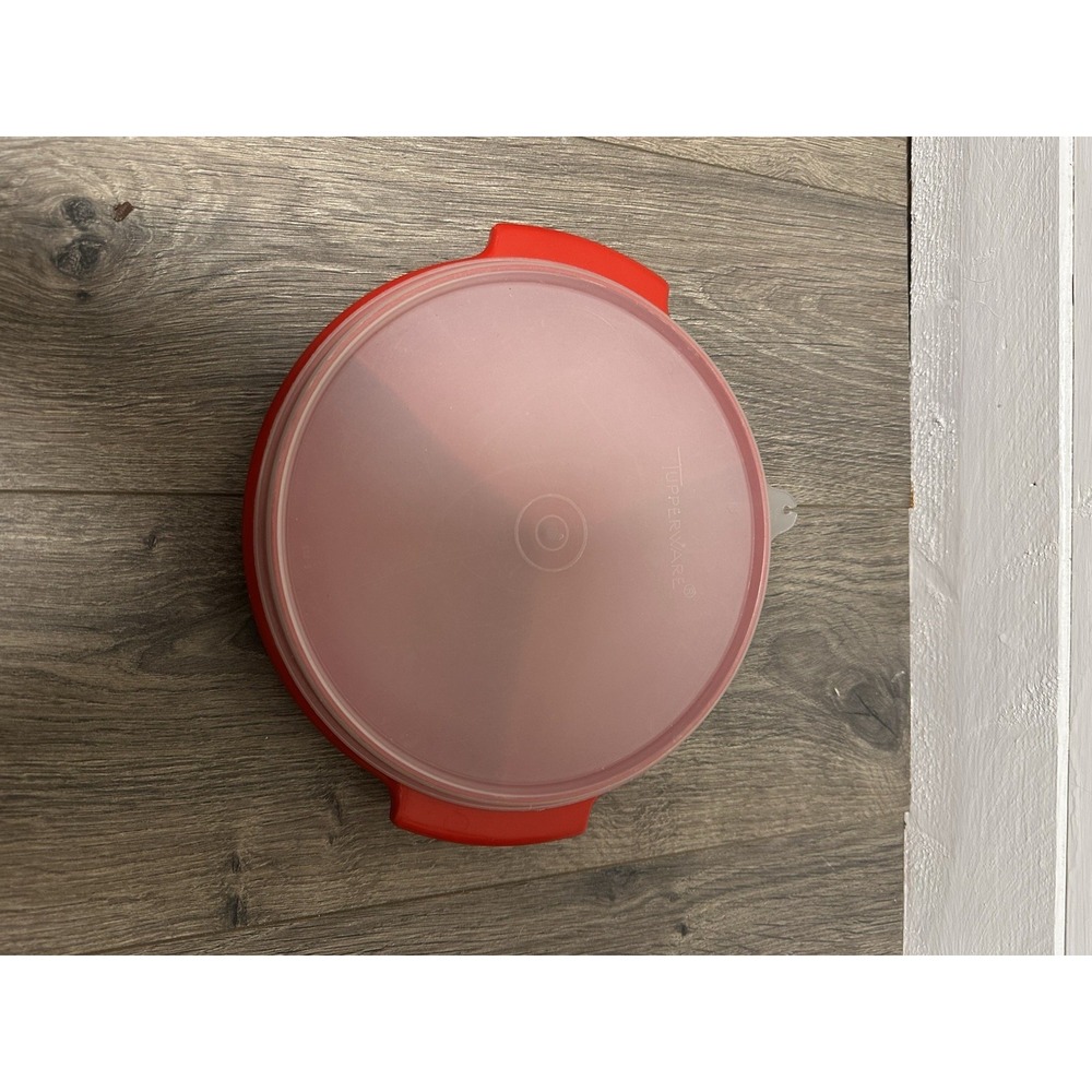 Tupperware Red Suzette Divided Relish‎ Serving Tray With Lid 608-12 Vintage VTG
